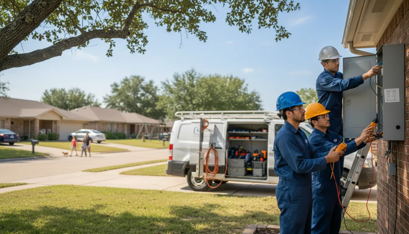 Certified electrician providing emergency electrical services in Battiest, OK